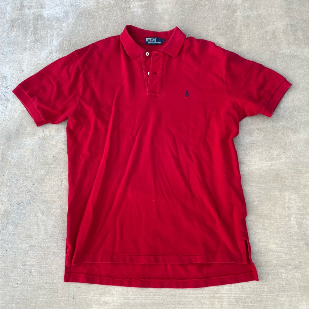 Vintage Ralph Lauren Red Short-Sleeve Polo size L
